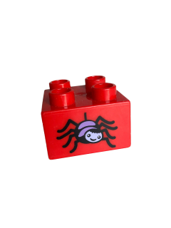 Lego Duplo kostka s potiskem pavouka